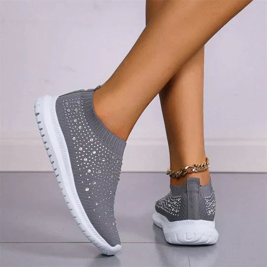 Kryształowe wsuwane trampki | Modne wsuwane buty
