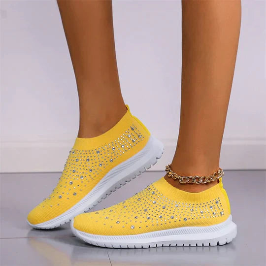 Kryształowe wsuwane trampki | Modne wsuwane buty