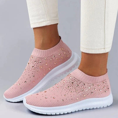 Kryształowe wsuwane trampki | Modne wsuwane buty