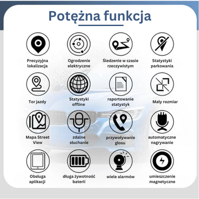 Silny magnetyczny lokalizator GPS zapobiegający zgubieniu samochodu