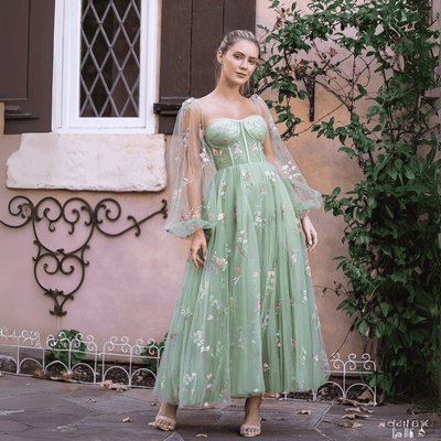 Vivano - Vera Gorset w kwiaty sukienki na studniówke