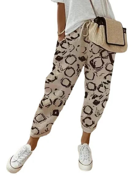 Damskie bawełniane spodnie casual