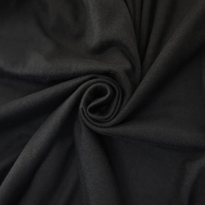 Liwiana | Elegancka czarna maxi sukienka z golfem i rozcięciem