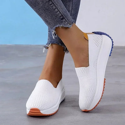 Damskie Sportowe Buty Slip-On z Siatkowym Wzorem
