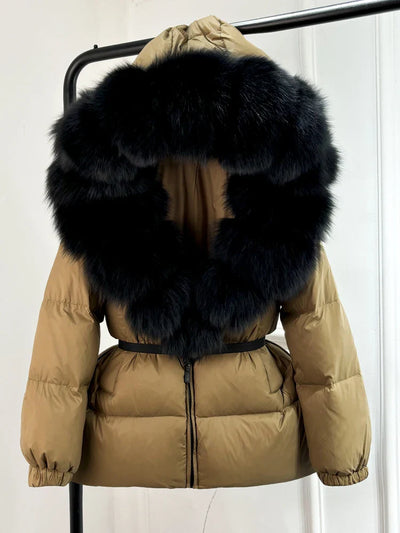 Cindy Winter Luxe: Kurtka puchowa z kapturem