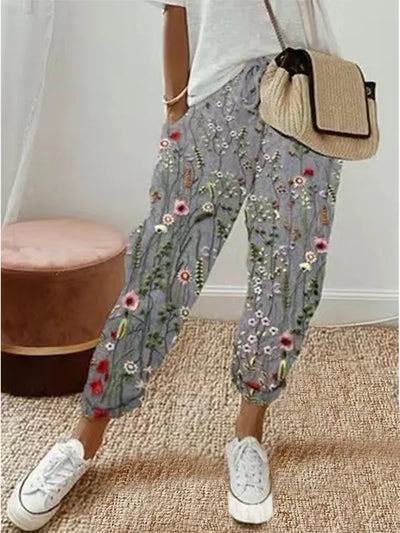 Damskie bawełniane spodnie casual