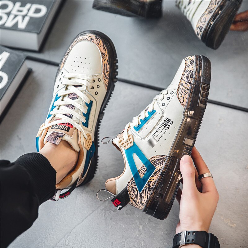 Męskie wysokie sneakersy w stylu koszykarskim