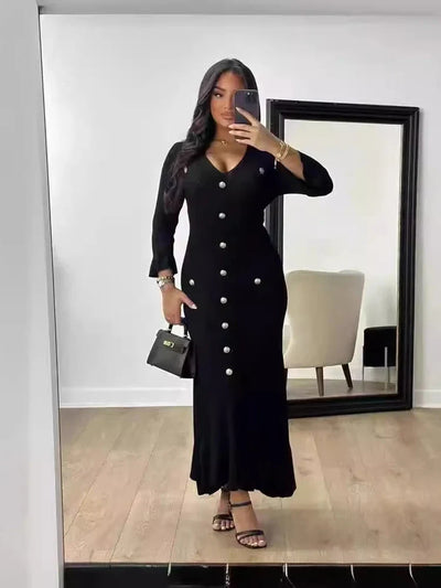 Houda | Elegancka dzianinowa sukienka – styl i wygoda na każdą okazję