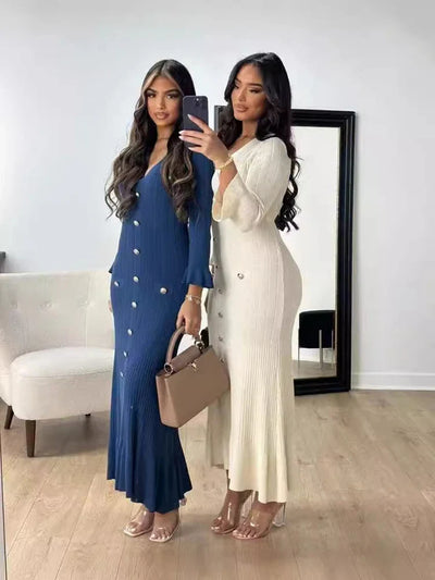 Houda | Elegancka dzianinowa sukienka – styl i wygoda na każdą okazję