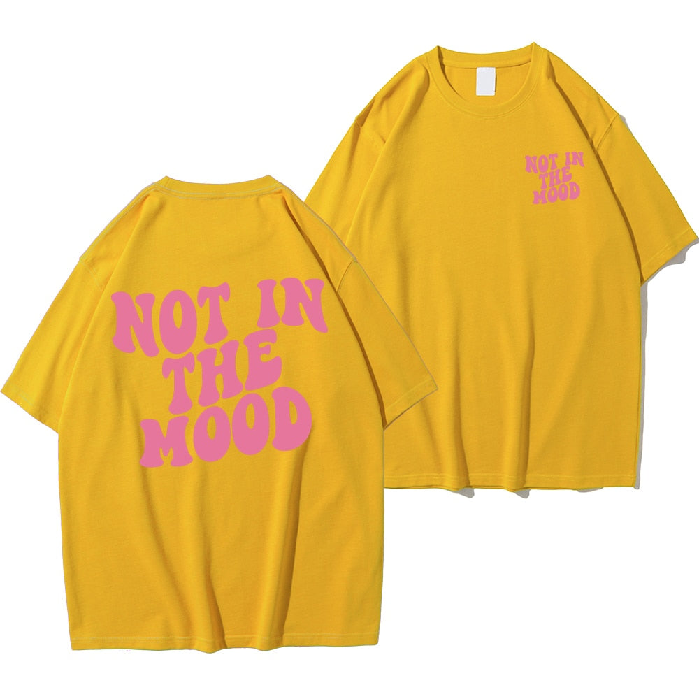 Damski t-shirt oversize Not in the mood