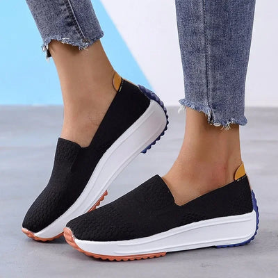 Damskie Sportowe Buty Slip-On z Siatkowym Wzorem