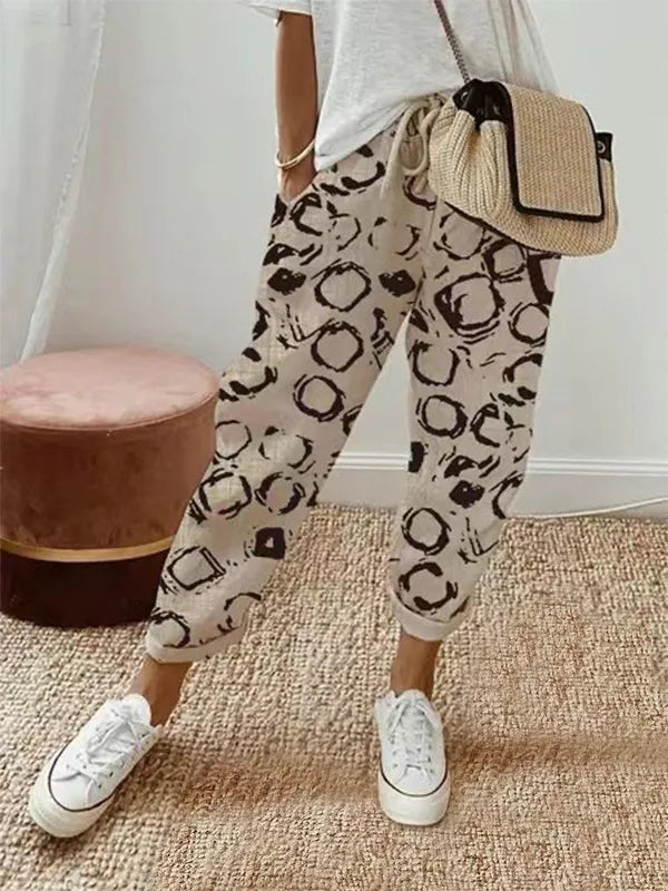 Damskie bawełniane spodnie casual
