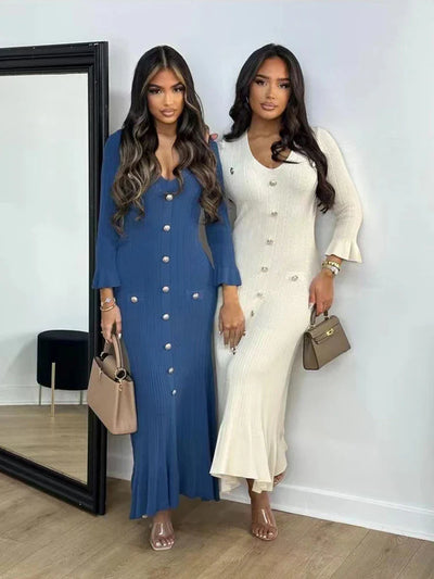 Houda | Elegancka dzianinowa sukienka – styl i wygoda na każdą okazję