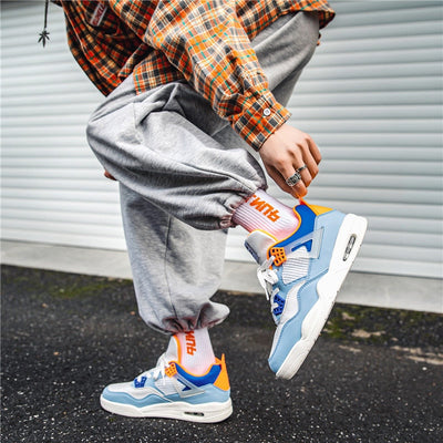 Męskie wysokie sneakersy w stylu koszykarskim