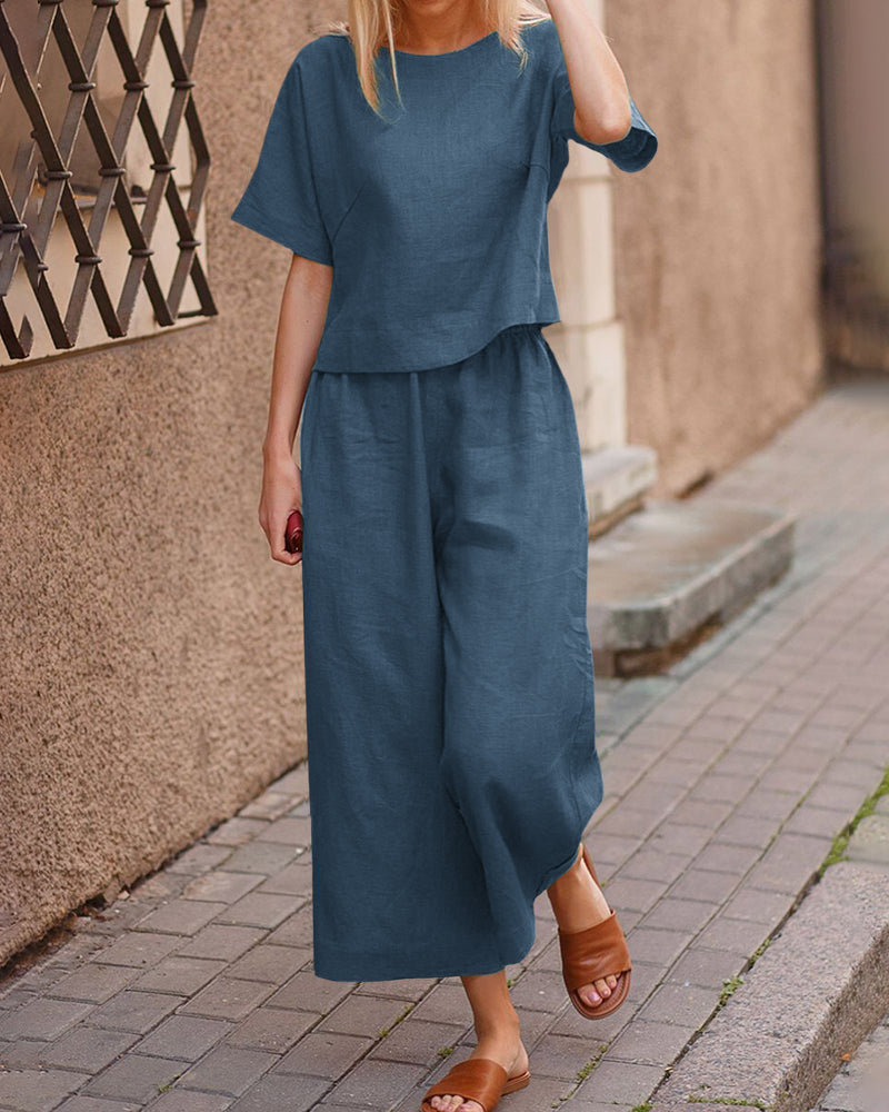 Alicja - Komplet damski lounge loose-fit - Casualowy komfort w nowoczesnym stylu