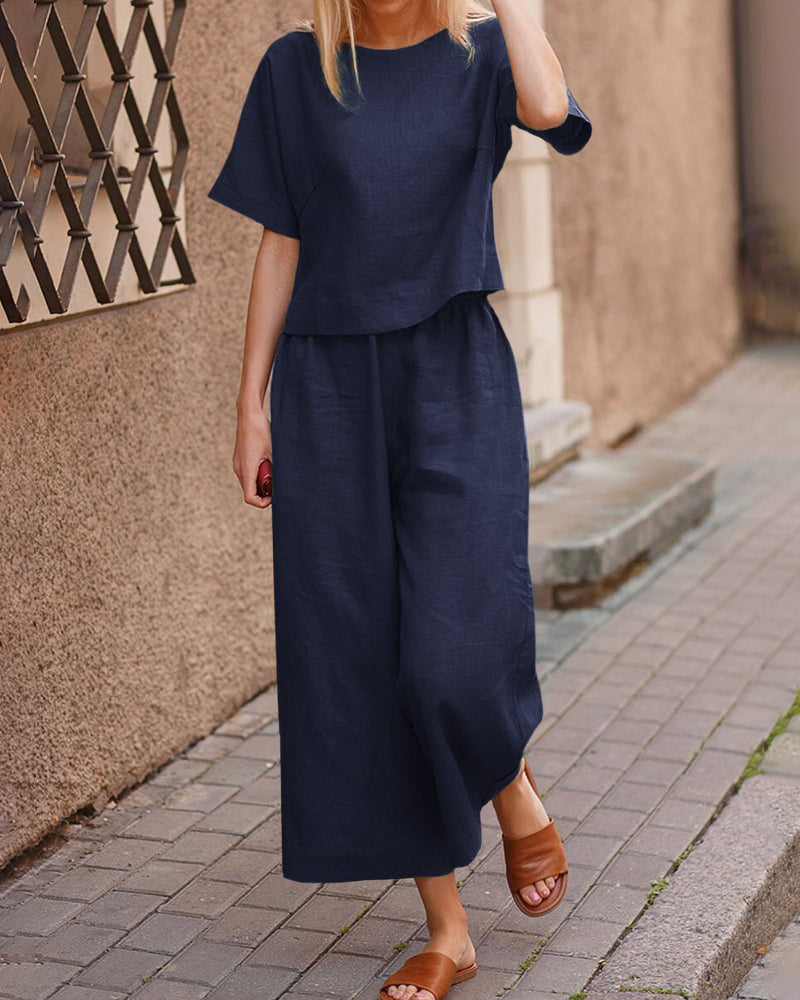 Alicja - Komplet damski lounge loose-fit - Casualowy komfort w nowoczesnym stylu