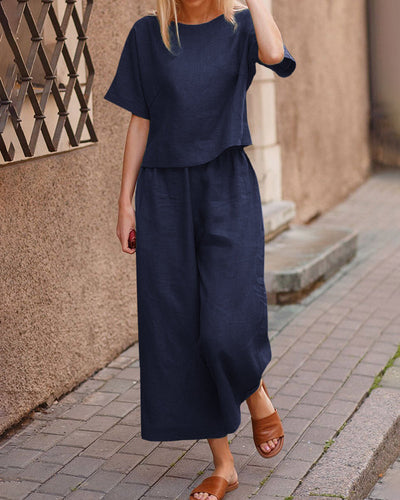 Alicja - Komplet damski lounge loose-fit - Casualowy komfort w nowoczesnym stylu