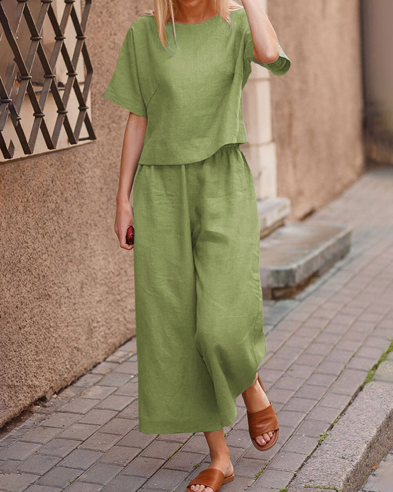 Alicja - Komplet damski lounge loose-fit - Casualowy komfort w nowoczesnym stylu
