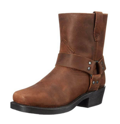 Logan Męskie Botki – Skórzane Vintage Buty za Kostkę ze Stabilną Podeszwą i Wyrazistym Designem