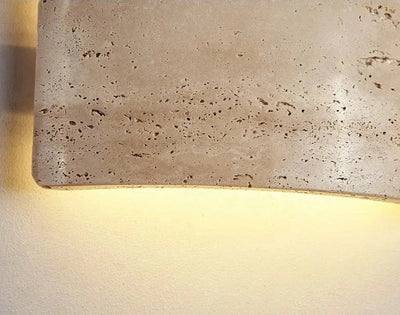 AuraGlow – Nowoczesna Lampa Ścienna z Travertynu i Szkła