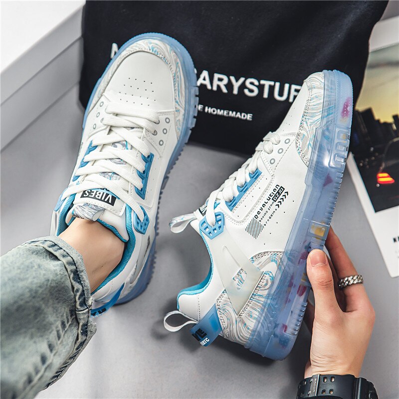 Męskie wysokie sneakersy w stylu koszykarskim