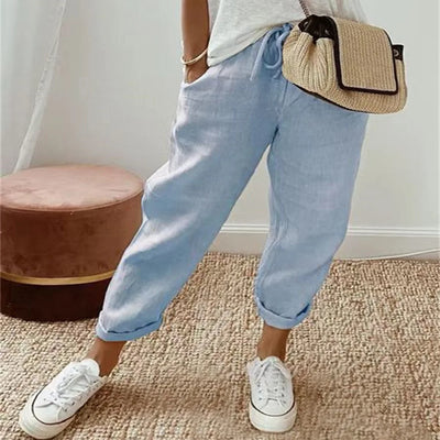 Damskie bawełniane spodnie casual