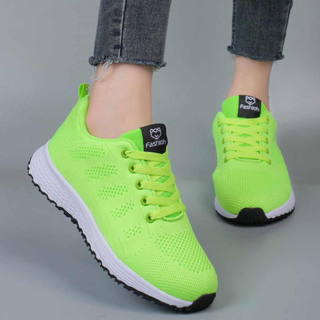 Lekkie Oddychające Sneakersy Dzianinowe z Amortyzującą Podeszwą | Idealne na Wiosnę i Lato