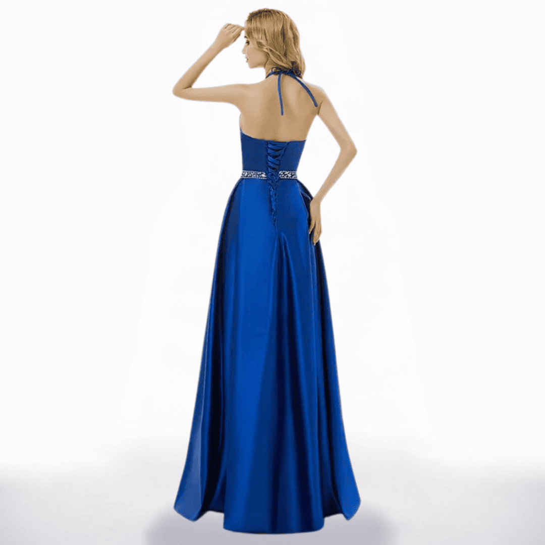 Vivano - Bronka Halter z satyny sukienki na wesele