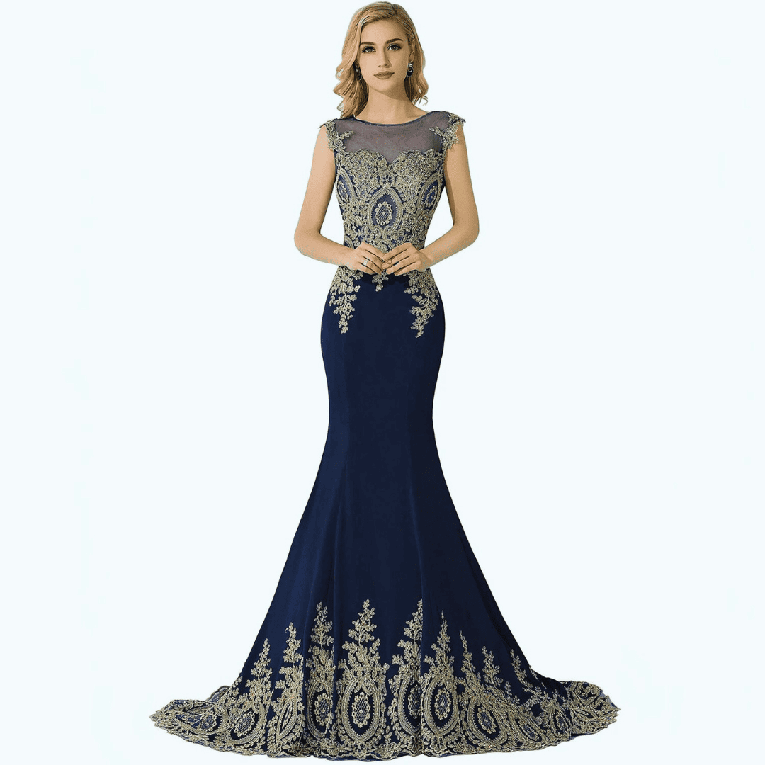 Vivano - Zyta Rhinestone Syrenka sukienki na wesele