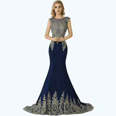 Vivano - Zyta Rhinestone Syrenka sukienki na wesele