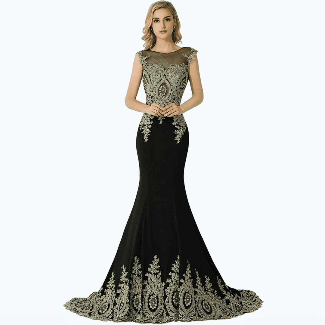 Vivano - Zyta Rhinestone Syrenka sukienki na wesele