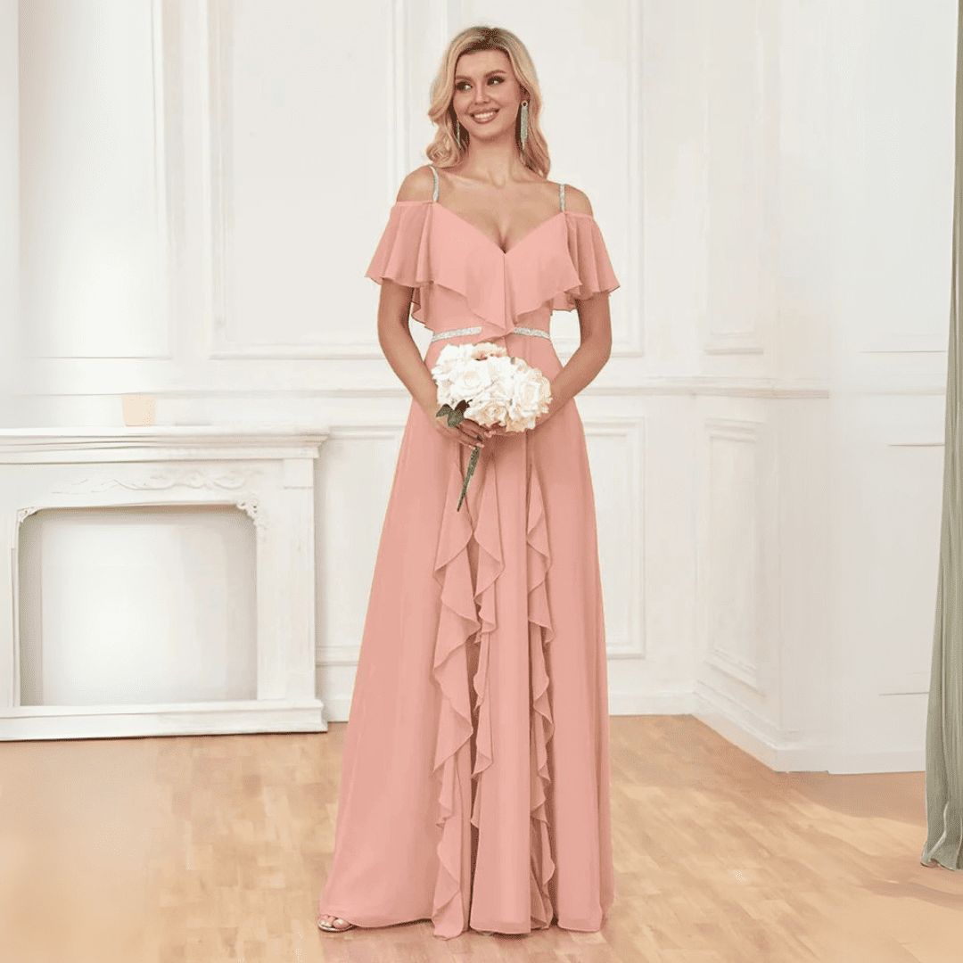 Vivano - Rose Szyfon sukienki na wesele