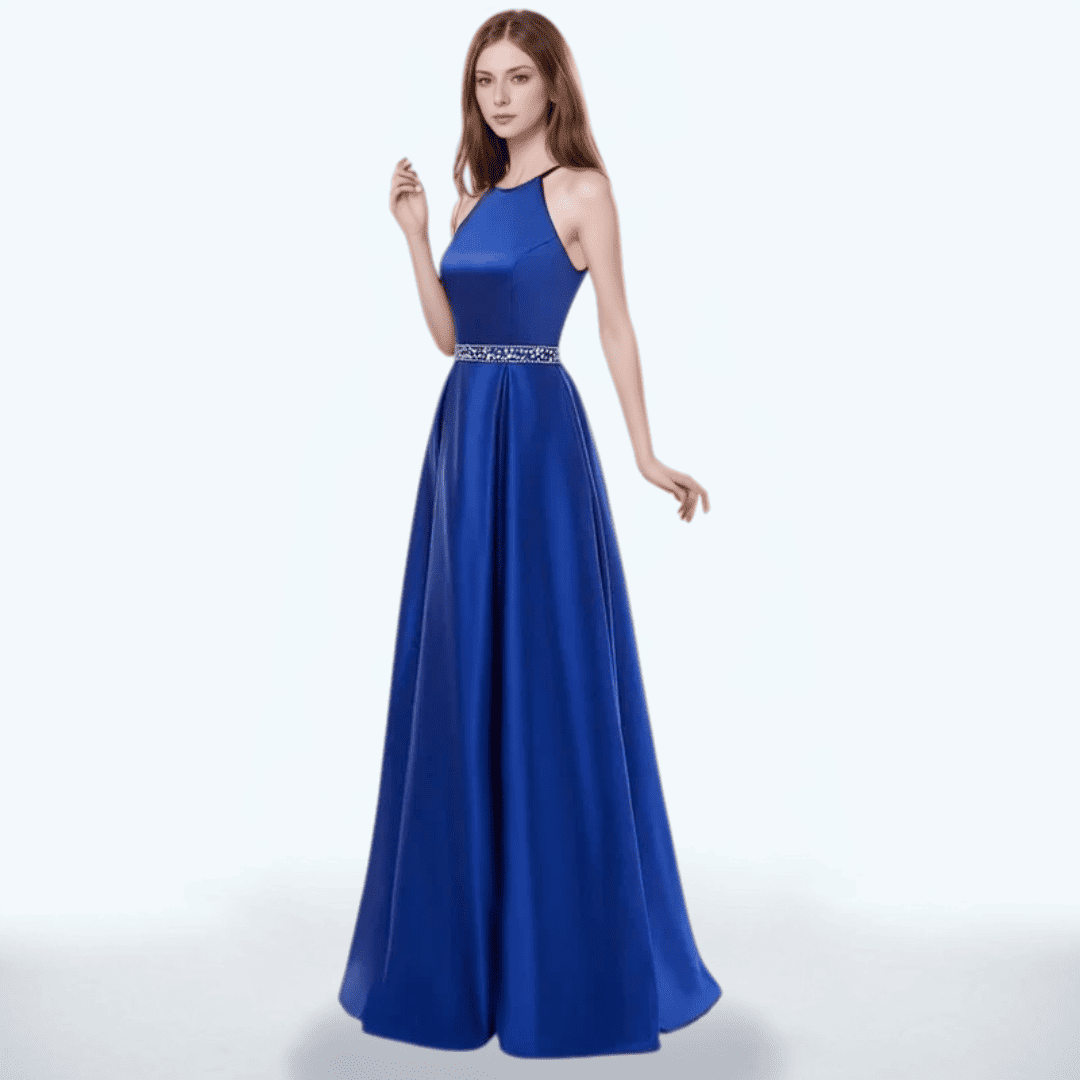 Vivano - Bronka Halter z satyny sukienki na wesele