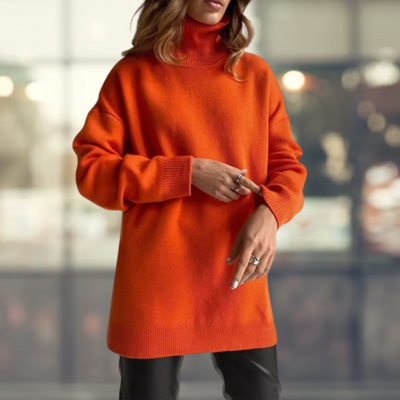 Zarael - Eleganckie swetry z golfem i rozcięciami po bokach dla kobiet