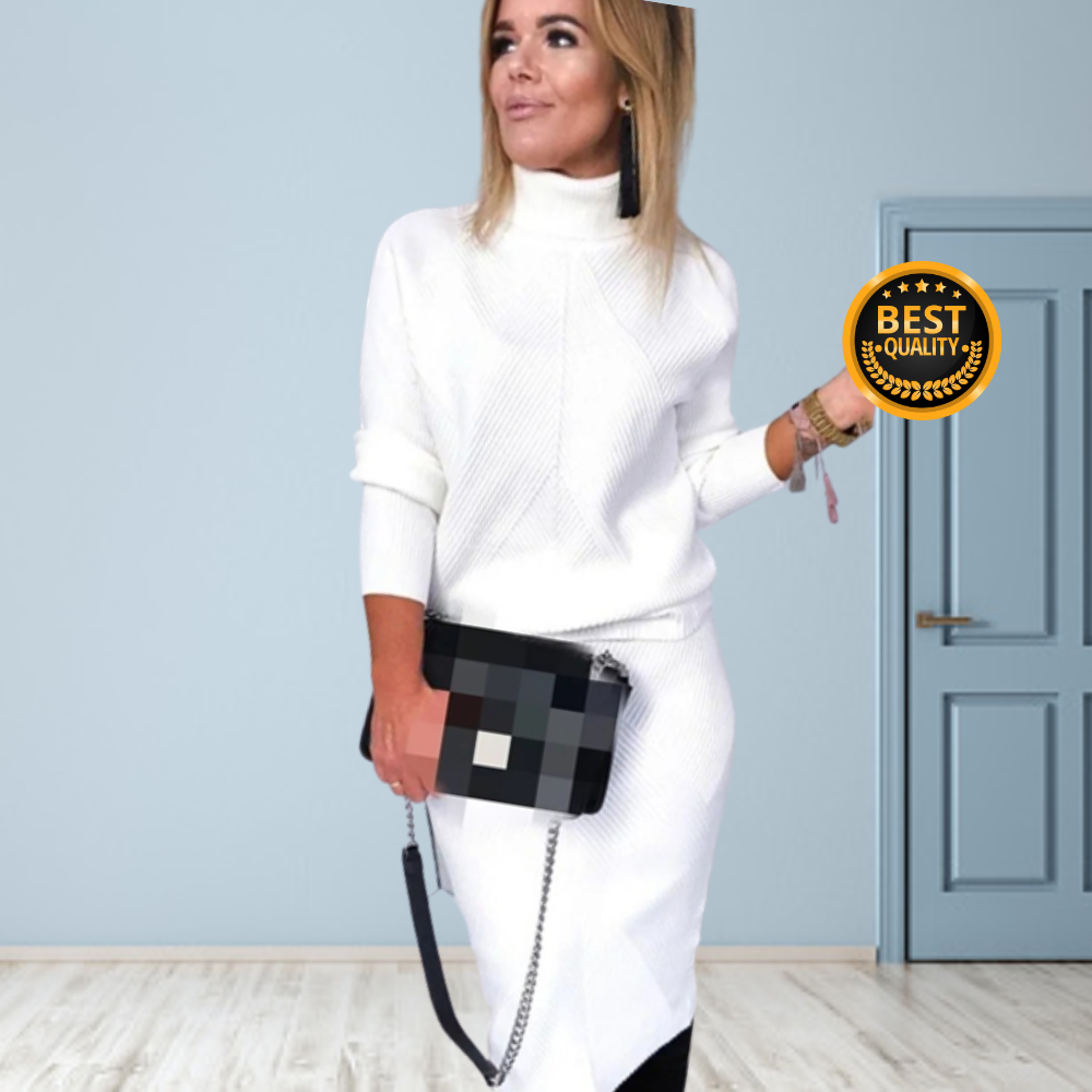 Anika - Szykowny dwuczęściowy zestaw z golfem