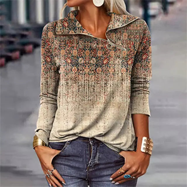 Bluza z gradientem kolorów w stylu vintage