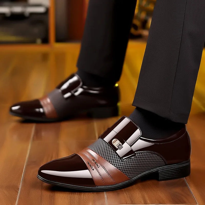 George - Buty męskie w stylu vintage ze szpiczastym noskiem