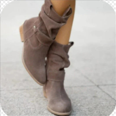 avice - casualowe buty na niskim obcasie, okrągłe, sztuczne buty w dużych rozmiarach