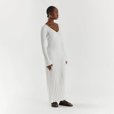 Elegancka dzianinowa sukienka maxi ABIGAIL - stylowy dodatek do Twojej garderoby!
