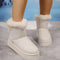 Damskie buty zimowe - do połowy łydki, z podszewką ze sztucznego futra, gruba podeszwa