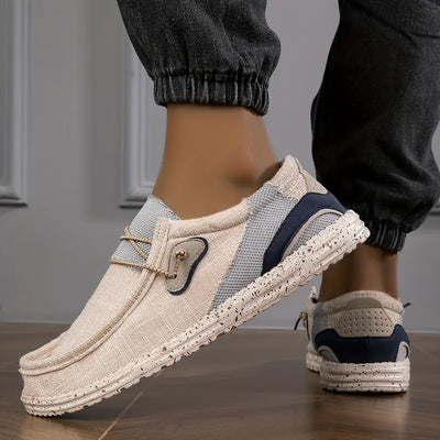 Męskie buty wsuwane - wygodne, oddychające i antypoślizgowe buty z ozdobnymi elementami