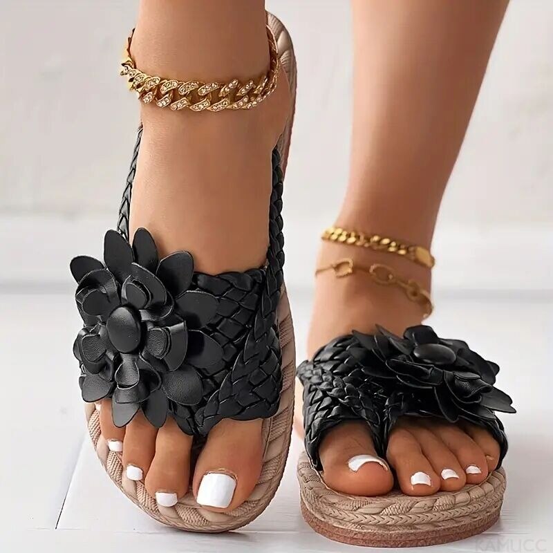 Bettie - 2025 Kapcie w stylu Boho w kwiaty