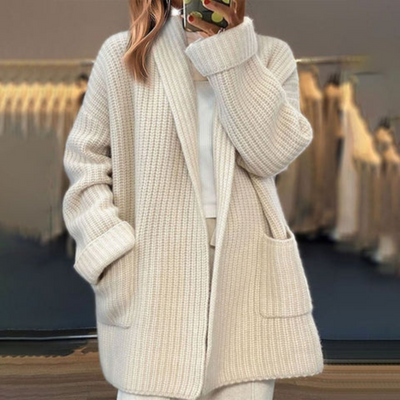 Zuzanna - Przytulny Oversize Kardigan Damski Na Co Dzień