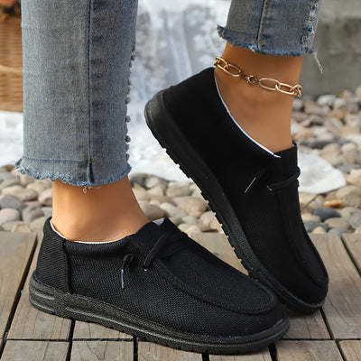 Letnie loafersy damskie - wygodne wsuwane buty płócienne z miękką podeszwą