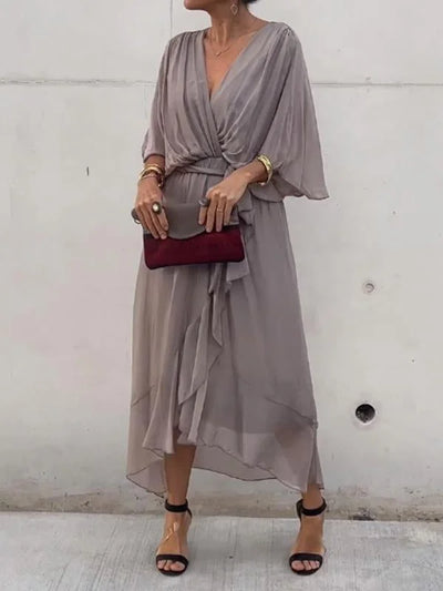 Ilaria™ - Elegancka szyfonowa sukienka wyszczuplająca i wyrafinowana