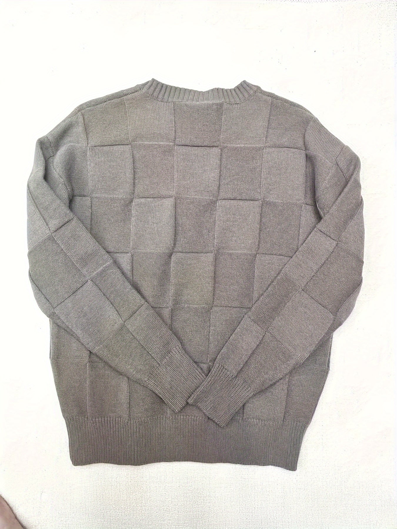 Adrian | Stylowy sweter męski z pikowanym wzorem