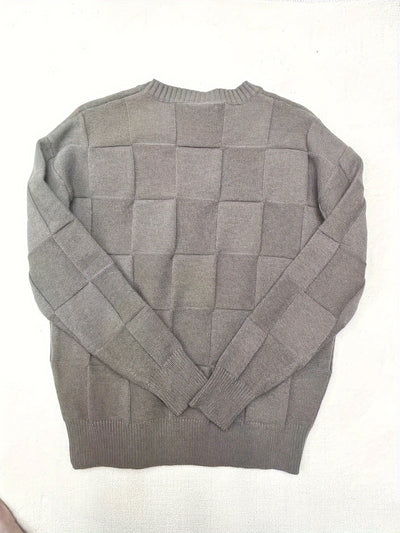 Adrian | Stylowy sweter męski z pikowanym wzorem