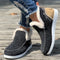 Buty zimowe - wygodne płaskie buty wsuwane z pluszową podszewką