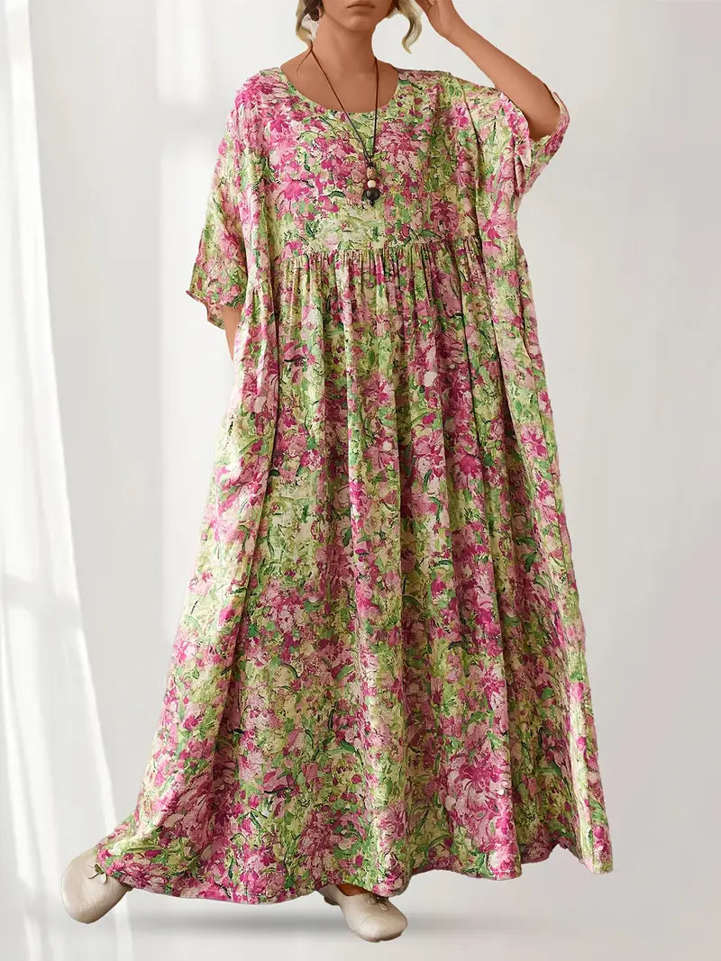 Sukienka Boho Maxi z kwiatowym nadrukiem - przewiewna i letnia