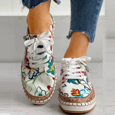 Aurore | Buty damskie w kwiatowy wzór
